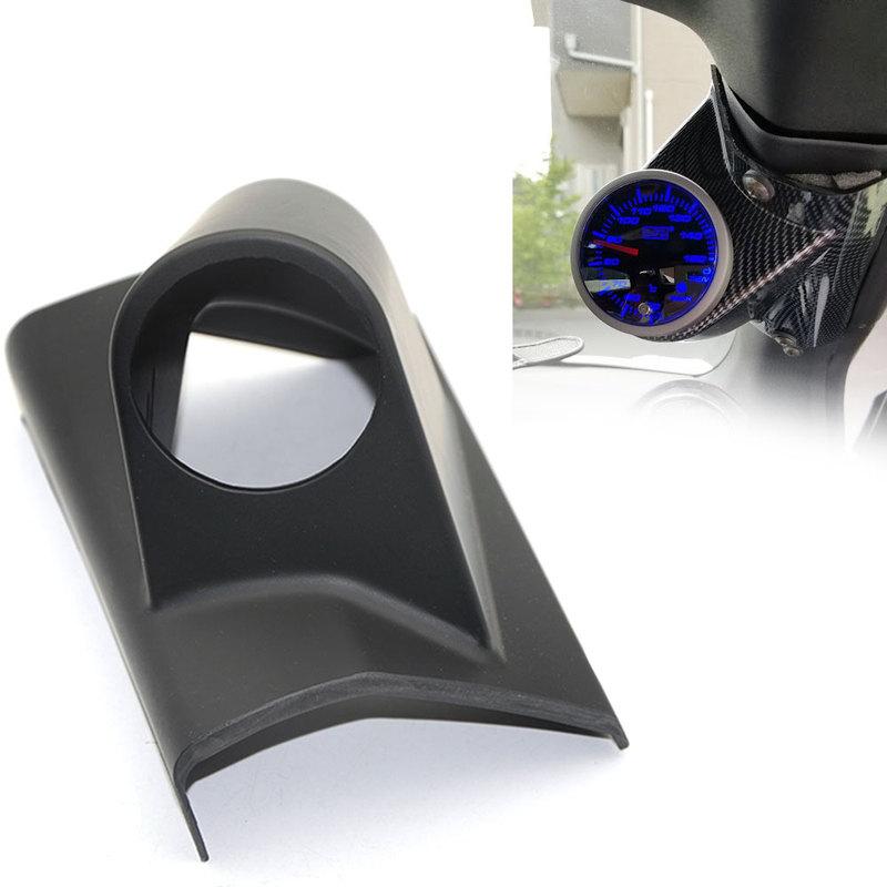 52mm 60mm Universal 1 2 3Hole Left Hand Drive Auto Car A Pillar Carbon Fiber black Triple Gauge Holder Gauge Pod Auto Car Meter