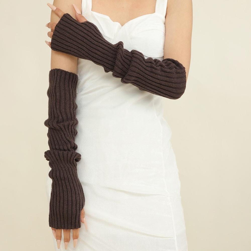 Knitted Winter Arm Warmer Lolita Style Gothic Mittens High Quality Fingerless Gloves