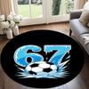 67 Printed Round Rug Carpet Chair Rug Area Rug Entryway Doormats,for Office Chair Living Room Bedroom Kitchen Room.