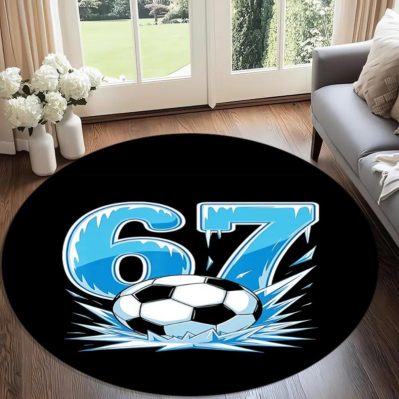 67 Printed Round Rug Carpet Chair Rug Area Rug Entryway Doormats,for Office Chair Living Room Bedroom Kitchen Room.
