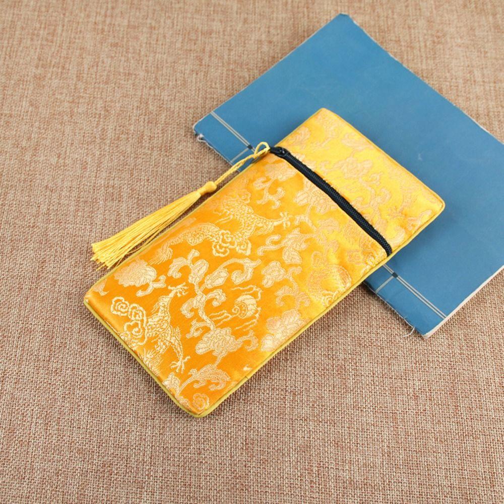 Double-layer Brocade Antique Buddhist Scripture Bag Embroidery Bag Jewelry Bag Chinese Style Sachet