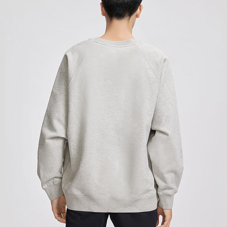 Флисовый свитер с логотипом серии Li Ning Wade, унисекс, цвет серый-меланжевый AWDR797-3