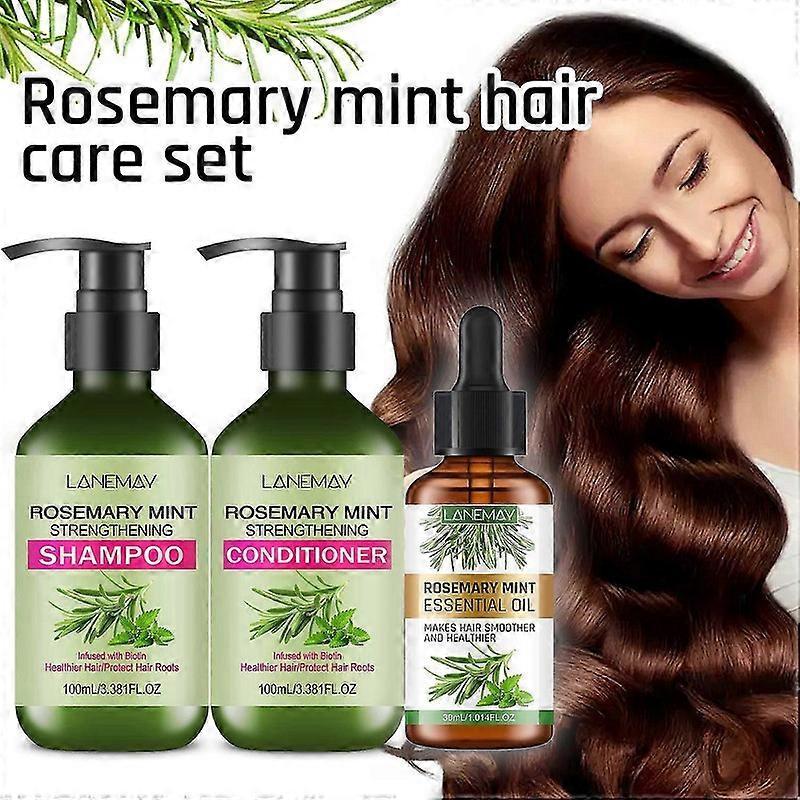 Rosemary Mint Set for Hair Growth,Hair Strengthening Serum for Dry Damaged Hair,Hair Loss Treatment & Thickens Hair,Scalp Care Promotes Hair Thickness