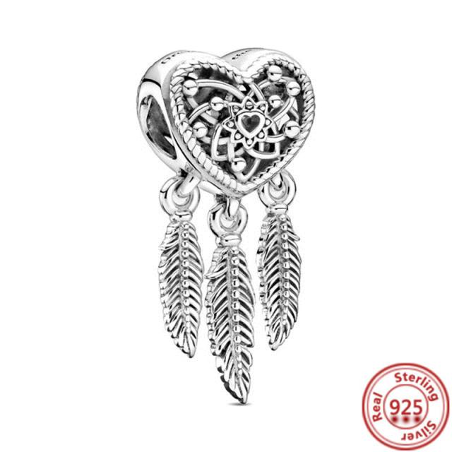925 Silver Animal Character Love Series Clip Beads Pendant Fit Original  Charm Accessories Bracelet for Women DIY Jewelry