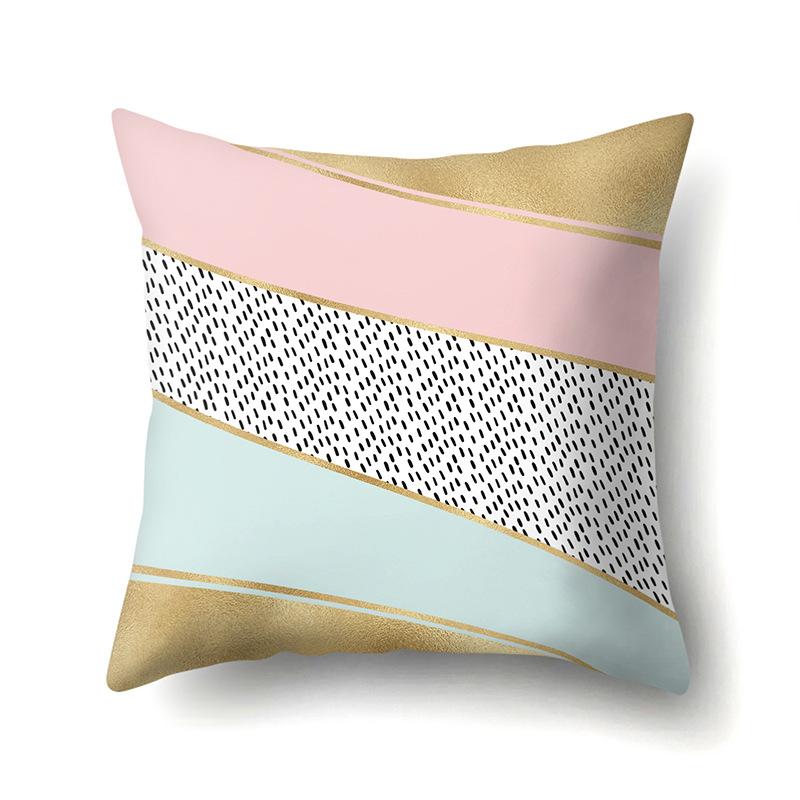 Ins Style Abstract Creative Polyester Pillow Case Car Decoration Home Printed Bedside Cushion Cover Pillow Case