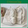 Color Solid Backpack School Bag Junior High College Students Unisex Design Gift