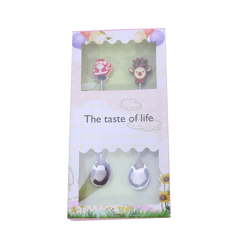 Рождественский набор вилок и ложек из нержавеющей стали, полированное серебро, десертные вилки с кофейными ложками, элегантные сервировочные приборы для рождественской вечеринки