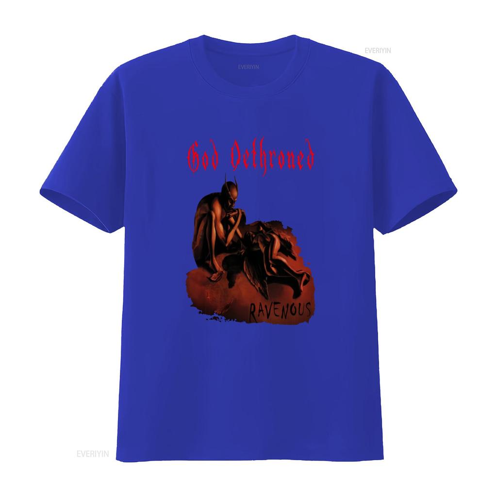 New DTG T shirt GOD DETHRONED Ravenous Design Heavy Metal Band Inspired Size vintage Washed Slightly Stretched Breathable homme