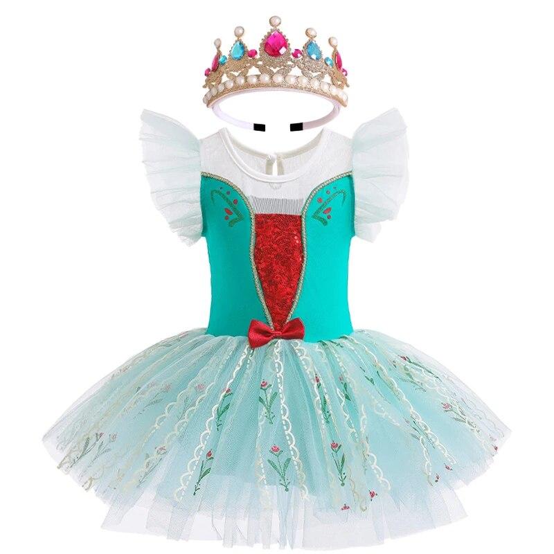 Нарядное праздничное платье принцессы для балета и танцев для детей, танцевальная пышная фатиновая юбка-пачка, костюм для Хэллоуина, сценический костюм
