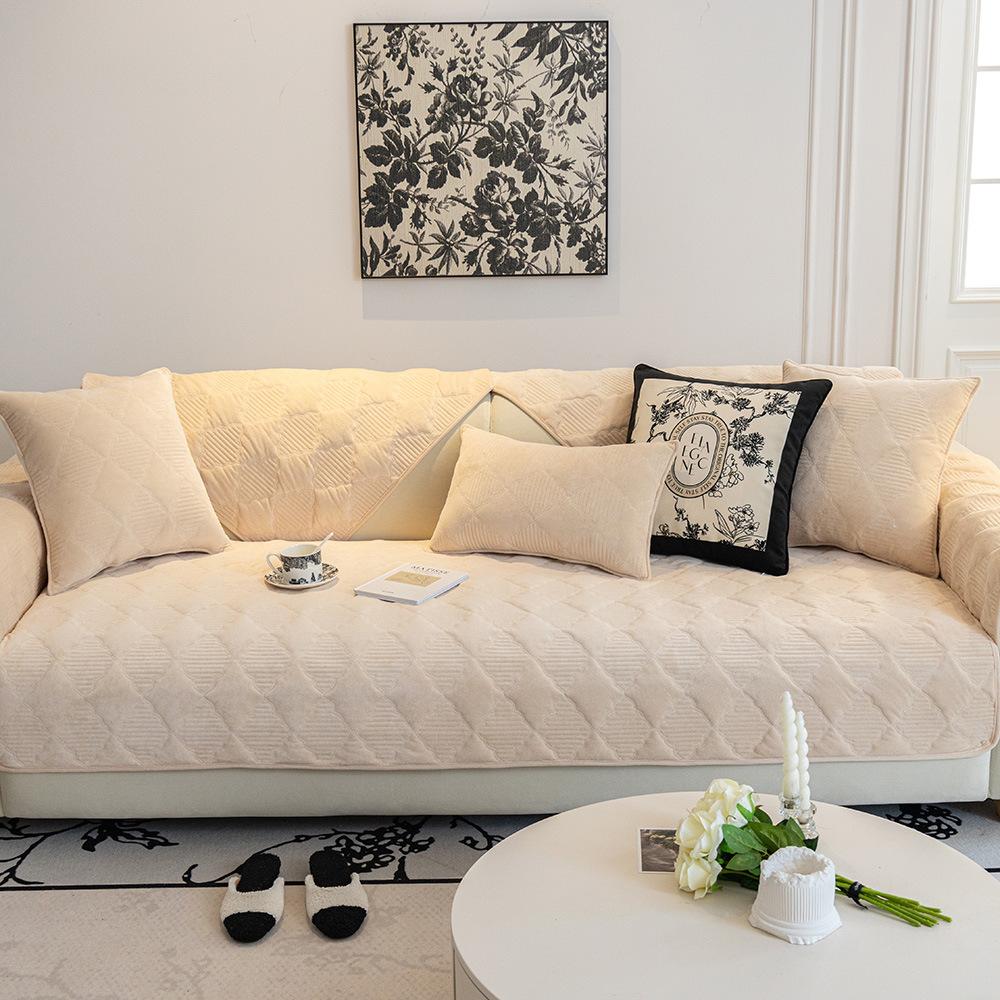 Зимняя хрустальная бархатная диванная подушка, новая легкая французская кремовая подушка в стиле тканевая кожаная диванная подушка