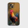 Animal Hen Rooster Phone Case For iPhone 16,15,14,13,12,11 Plus,Pro Max,XS,X,XR,SE,Mini,8,7,Soft Silicone Black Cover