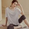 Loose Fit Breathable Running Top Lightweight Yoga Tee Slimming Workout Shirt for Women