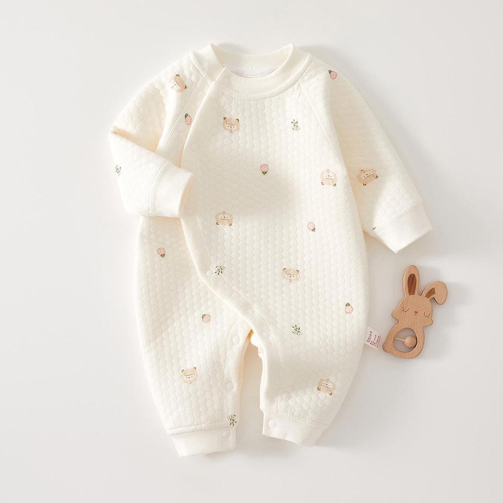Quilted Baby Jumpsuit - Warm Spring/Autumn Romper for Newborns - Thick Winter Suit