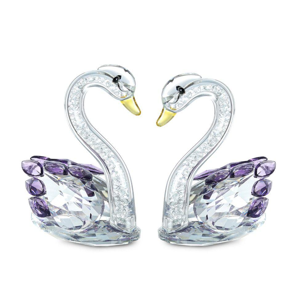 Творческие лебеди, поделки, украшение для рабочего стола, стеклянные фигурки лебедей, гостиная