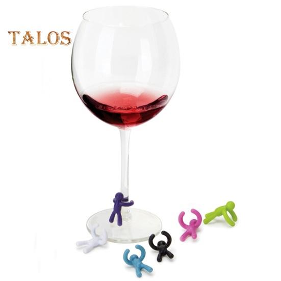 Пробка для бутылки вина, 7 шт., креативный перевернутый мужской дизайн, пищевая силиконовая пробка для украшения красного вина, шампанского