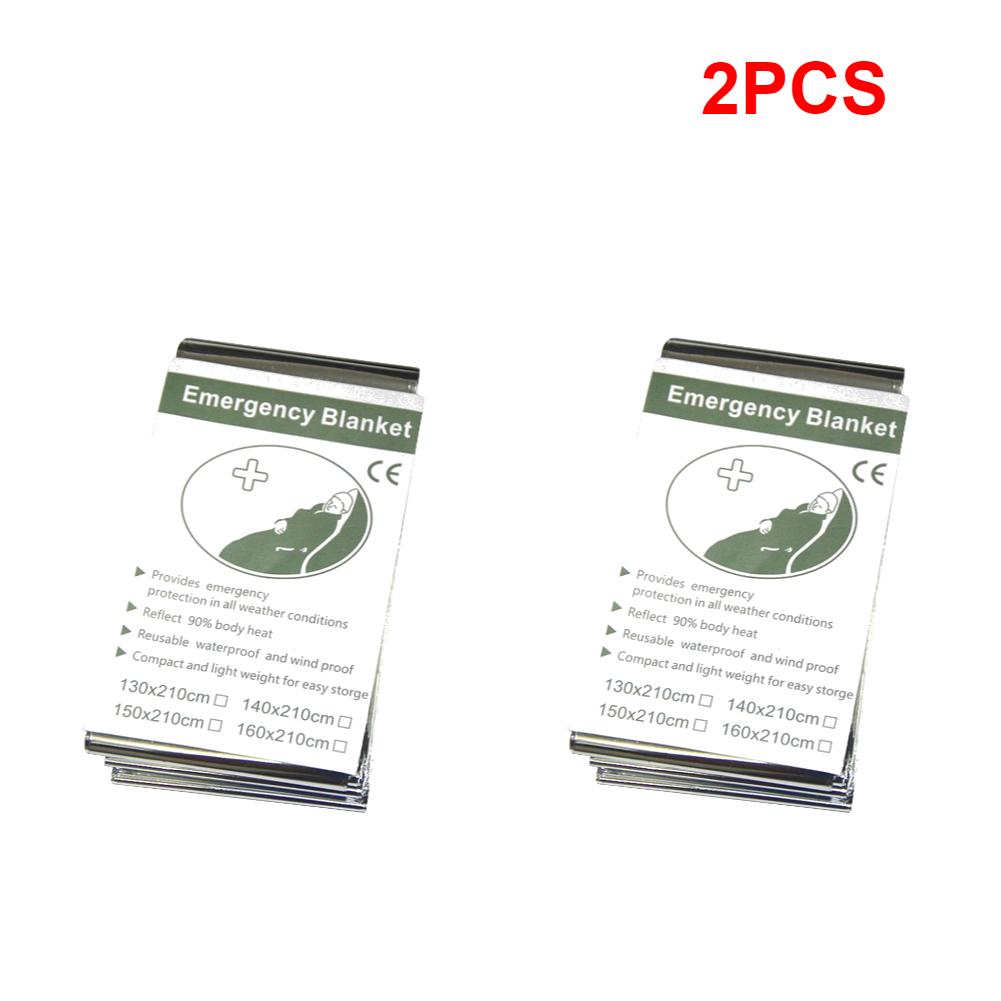 1-10 шт. Аварийное термоодеяло, одеяло для первой помощи, серебристая фольгированная одеяло для выживания, набор для выживания "Космическое одеяло" для улицы