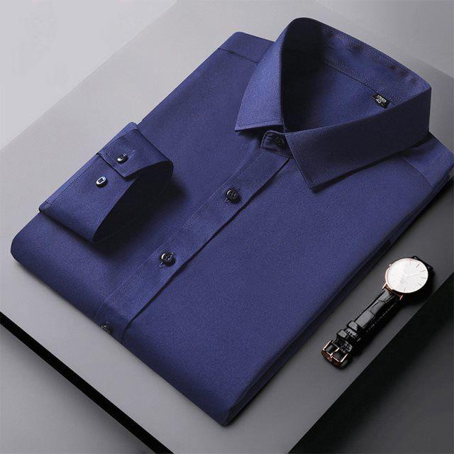 Men's Plus Size Iron-Free White Dress Shirt