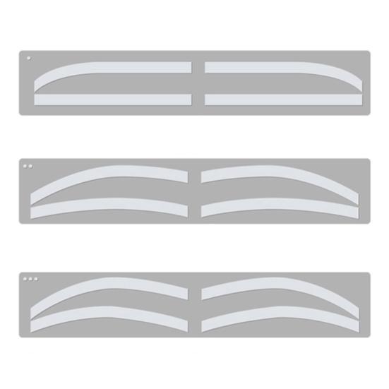 1 Set Eyebrow Stencil Sticker 3 Styles Disposable Brow Shaping Mapping Guide Card Eyebrow Airbrush Tattoo Auxiliary Template Tinting Sticker