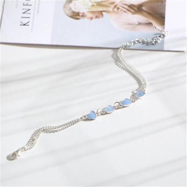 Fashion Luminous Love Heart Pendant Bracelets For Women Wrist Punk Unique Design Jewelry Girl Gift