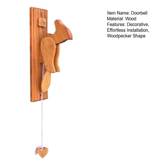 Дверной молоток Woodpecker, настенный декор, деревенский деревянный дверной звонок, дверной звон Woodpecker для входной двери, комнаты, двери, дома, фермы