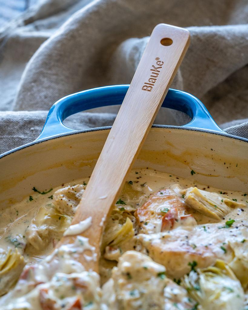 BlauKe® Wooden Kitchen Utensils Set of 7 – Bamboo Cooking Utensils for Non-Stick Cookware – Wooden Spatulas for Cooking, Wooden Spoons