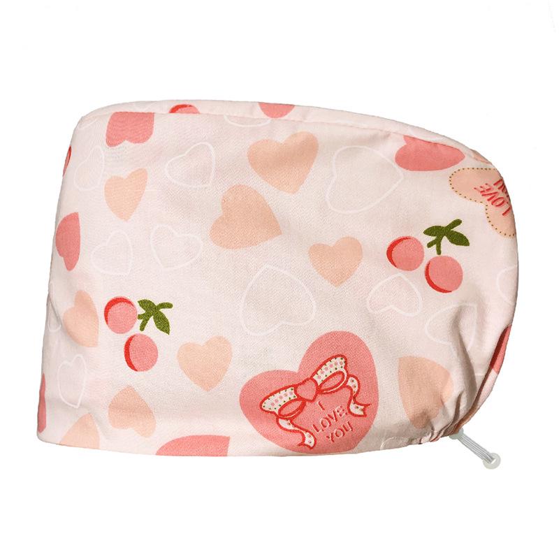 Хирургическая шапочка на кнопках с цветочным принтом для медсестер и врачей