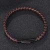 Mens Bracelets Leather Bracelets With Stainless Steel Button Clasps Cuff Bangles For Male Female Bracelets