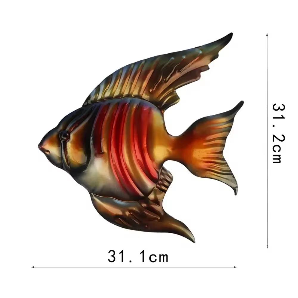 Настенные украшения для дома - Декор из железной рыбы. Изделия ручной работы из металла, подходят для кухни и ванной комнаты, добавляют очарования.