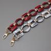 New Fashion Woman Bag Accessory Detachable Replacement Red Ink Acrylic Metal Chain Luxury Strap Women Shoulder Clutch Chain