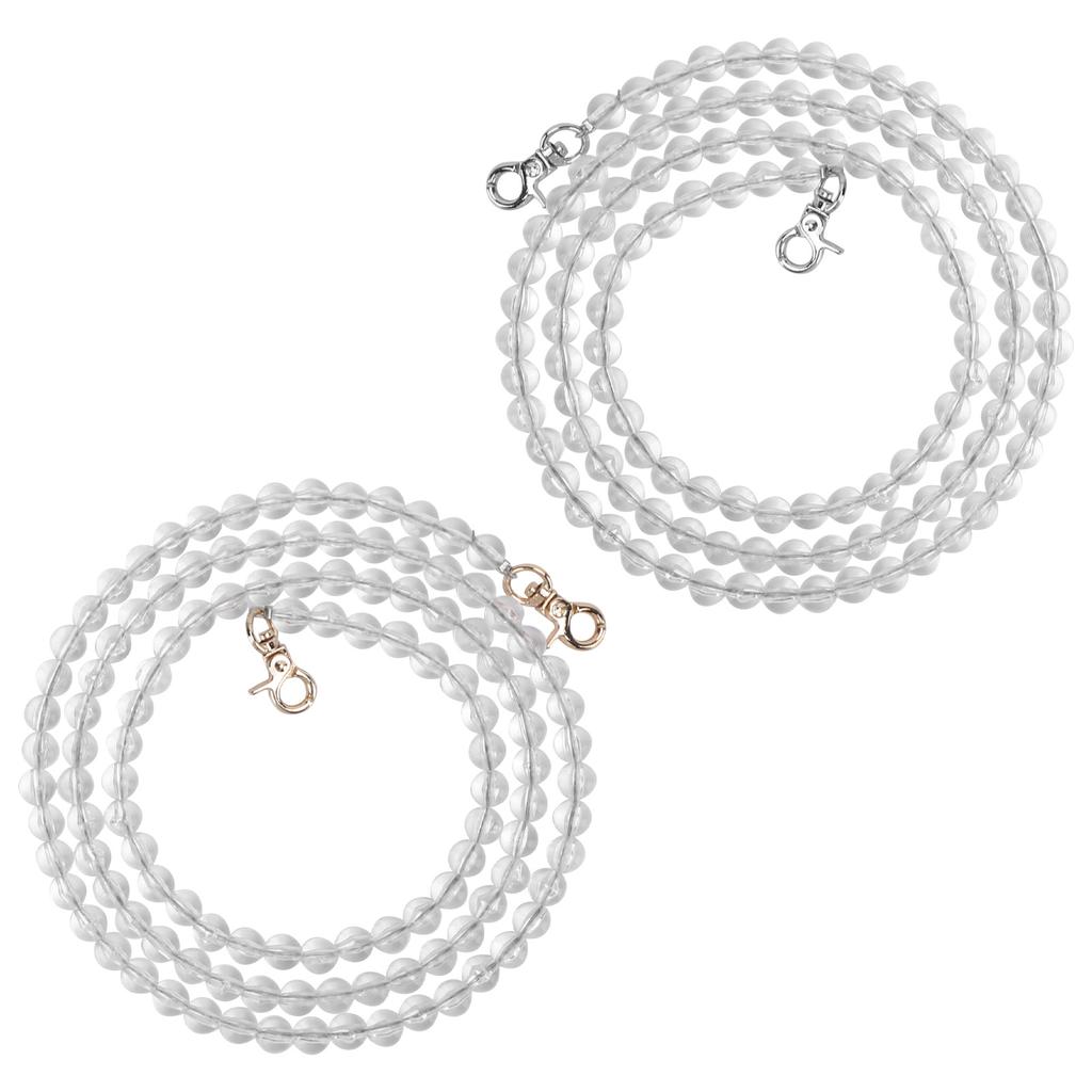 2pcs Bag Strap Acrylic Metal DIY Mobile Phones Decorative Accessories for Girl Woman1 Meter