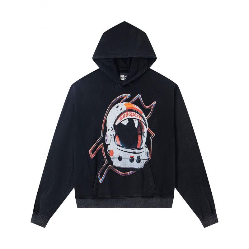 Odspeedss осень и зима новый прямой принт стирка вода ретро чистый хлопок хип-хоп красота тренд худи свитер