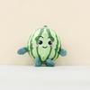Keyring Plushie Watermelon With Embroid Smiling And Frowning Expressions Design