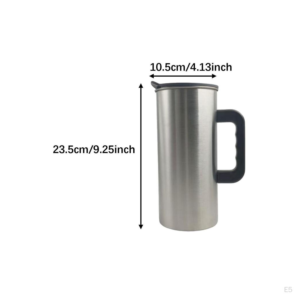 Stainless Steel Pitcher Beverage Container Water Bottle with Lid for Household Hotel