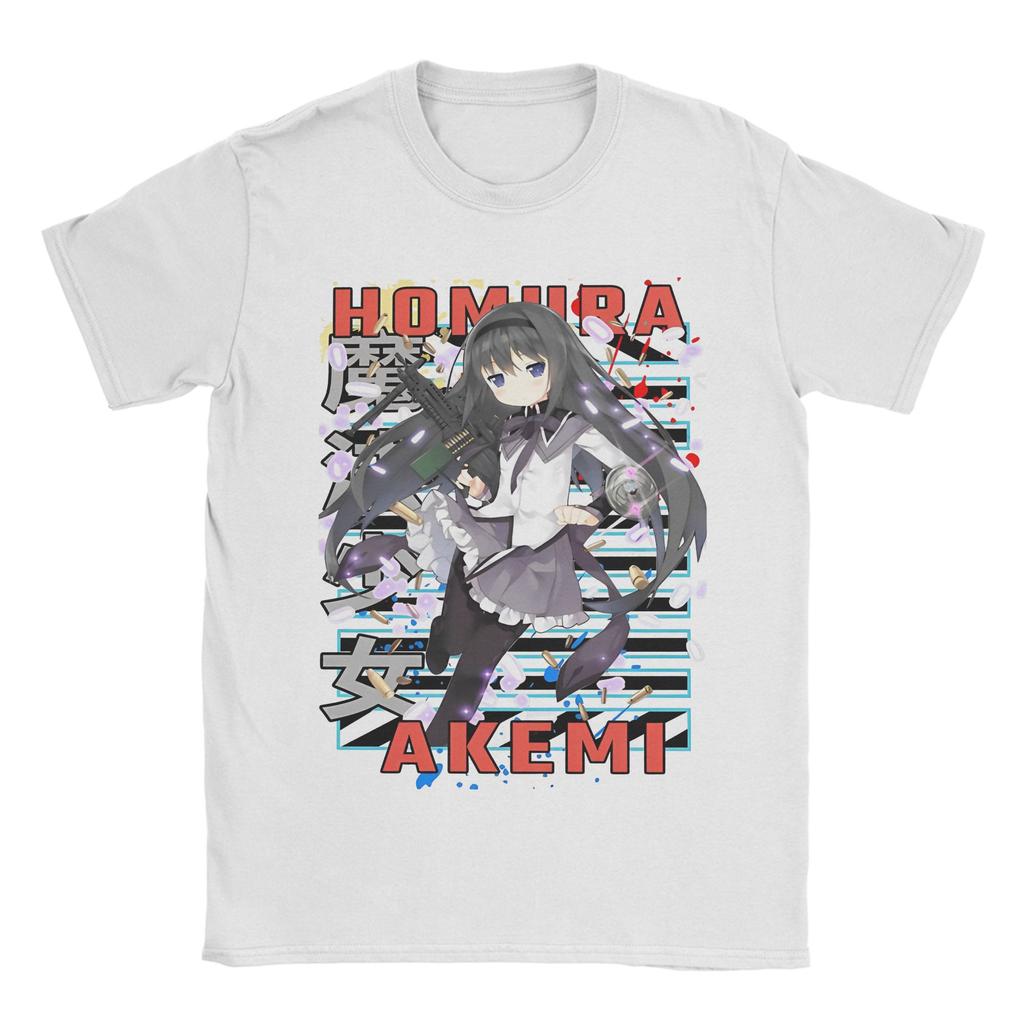 Новинка Puella Magi Madoka Magica Аниме (2) Футболка унисекс хлопковая с коротким рукавом с круглым вырезом летняя одежда