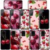 Чехол для телефона Samsung Galaxy S25 S23 S22 S24 Ultra FE A05 A06 A15 A16 A36 A37 A35 A54 A24 A52 A55 A56 A57 A25 A26 A53 A17 Летние фрукты Вишня Чехол