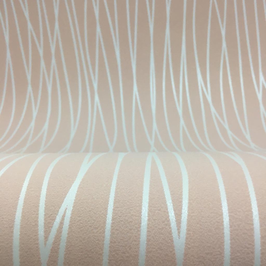 Pink Wallpaper Girls Bedroom Wall Paper Roll Flocked Embossed Texture Luxury Modern Stripes