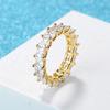Luxury Zircon Crystal Ring for Women, Simple European Style, Elegant Fashion Jewelry Gift