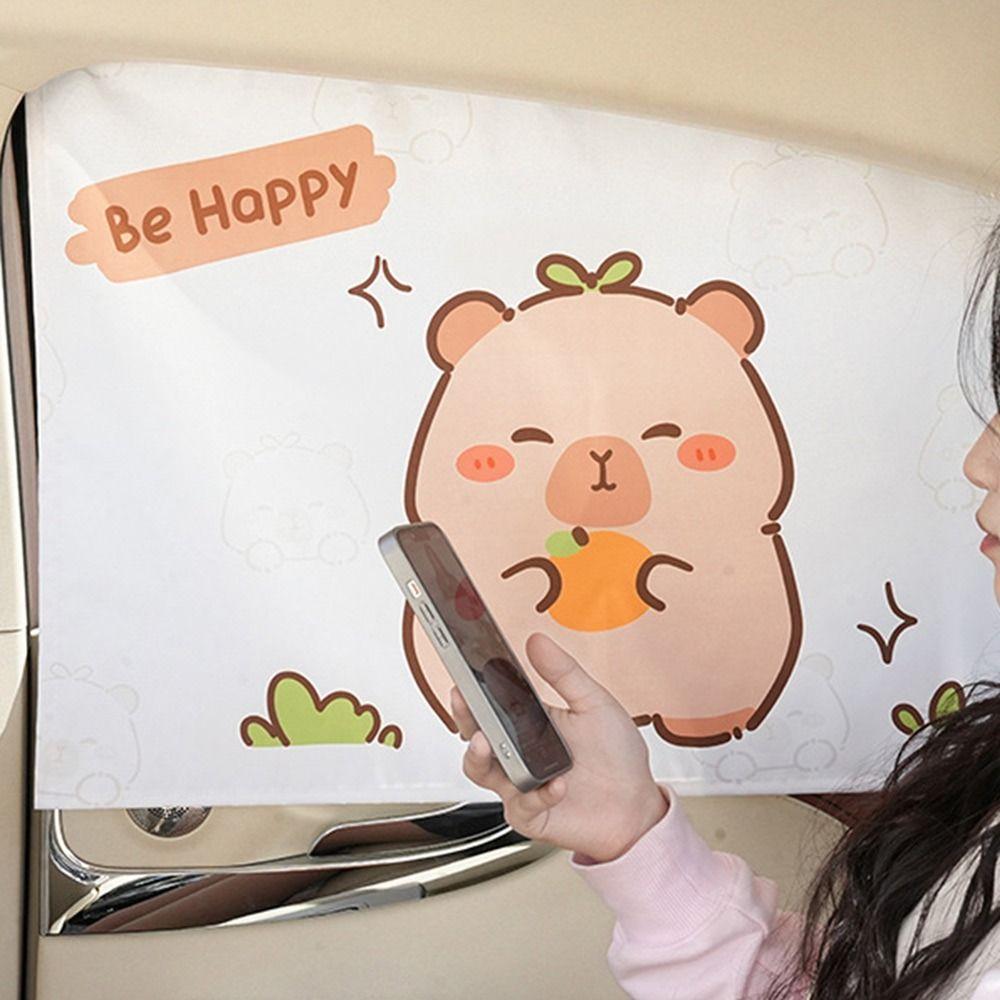 Cartoon Auto Sliding Curtain Repellent Mosquito Car Window Sunshade New Car Window Shades