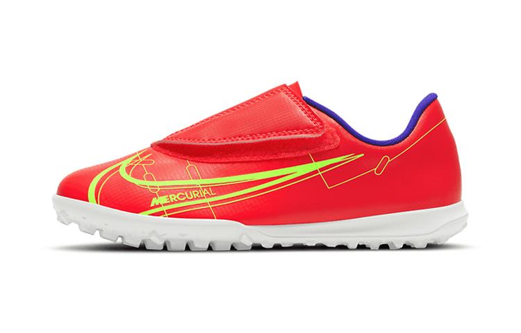 Nike Mercurial Vapor 14 Killer 14 Club PS V Низкие Детские Футбольные Бутсы Оранжево-Красные Дети Возраст 3-7 Лет CV0839-600