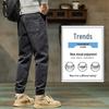 Мужские модные брендовые джоггеры 2025 Осень/Зима с плюшевой подкладкой - Свободные, Универсальные, Спортивные брюки в стиле кэжуал