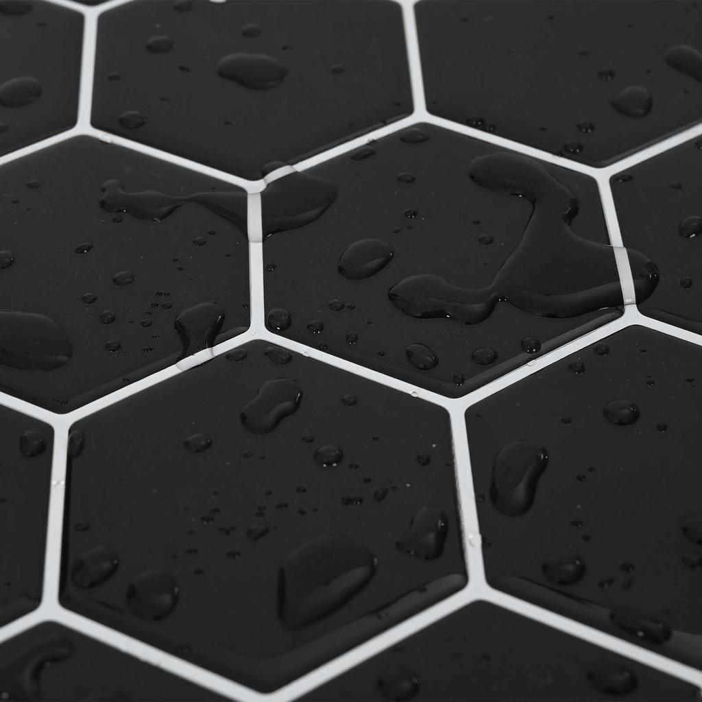 Hexagonal Tile 10 pcs Black 30 x 30 cm