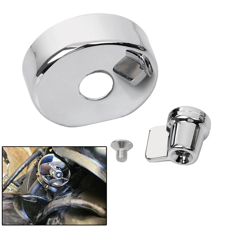 ABLZ-For Honda Shadow ACE VT750CD Deluxe 1998-03 2001 Compatible Chrome Fuel Valve KNOB& COVER Replacement Part
