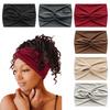 Wide Headbands for Women Extra Large Turban Headband Boho Hairband Twisted Knot Head Bands Sport Workout Stretch Non-slip Big Hair Wrap Accessories