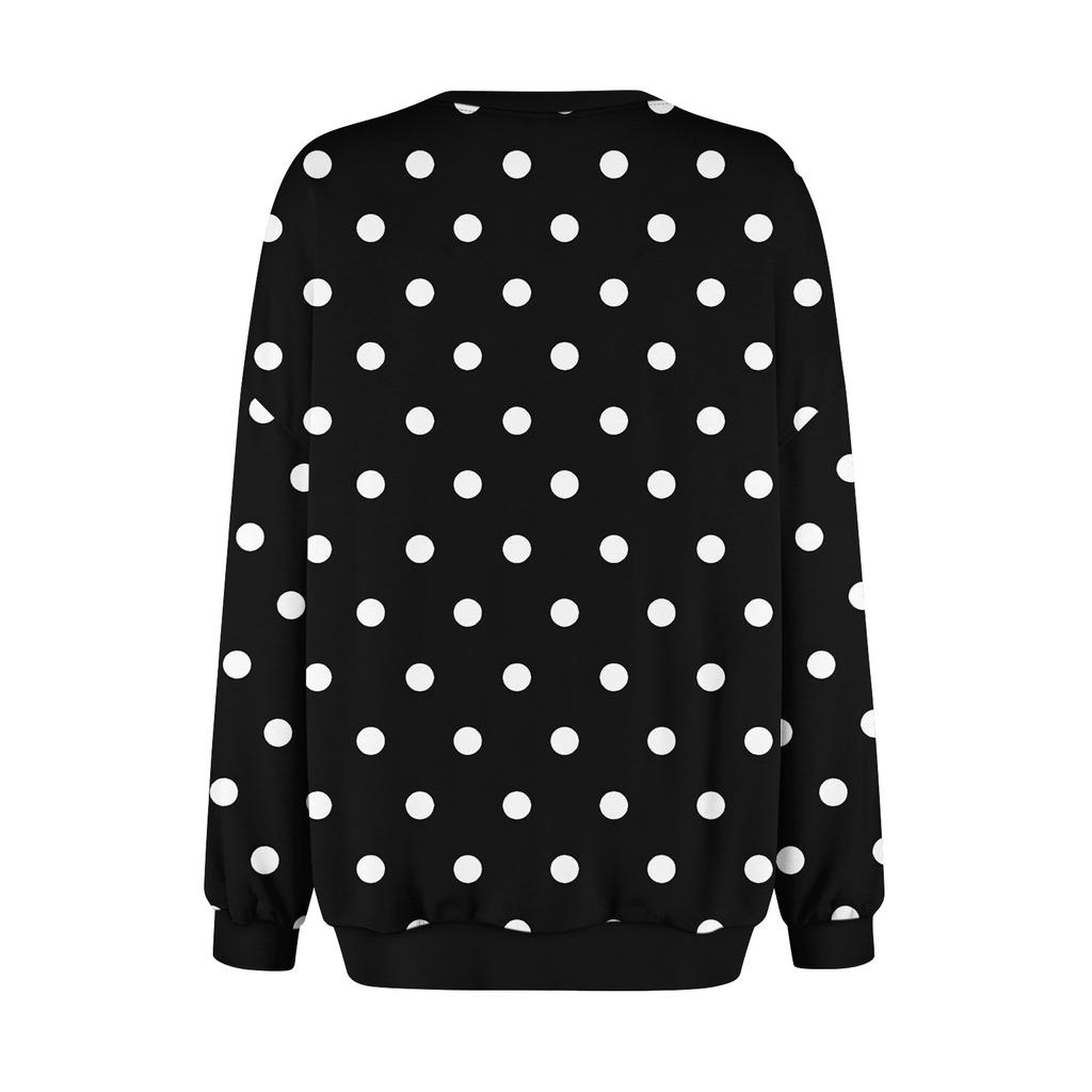 Женский повседневный пуловер с принтом, рубашка с длинным рукавом, толстовка большого размера