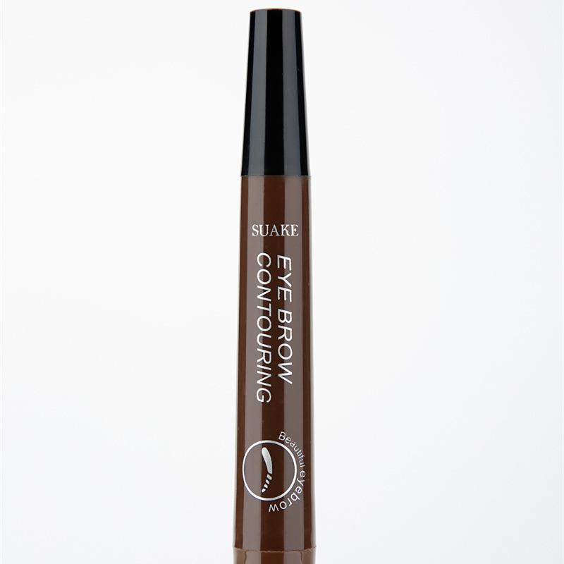 Suan Ke 4-Prong Liquid Eyebrow Pencil: Smudge-proof, Waterproof, Sweat-proof, and Long-lasting.