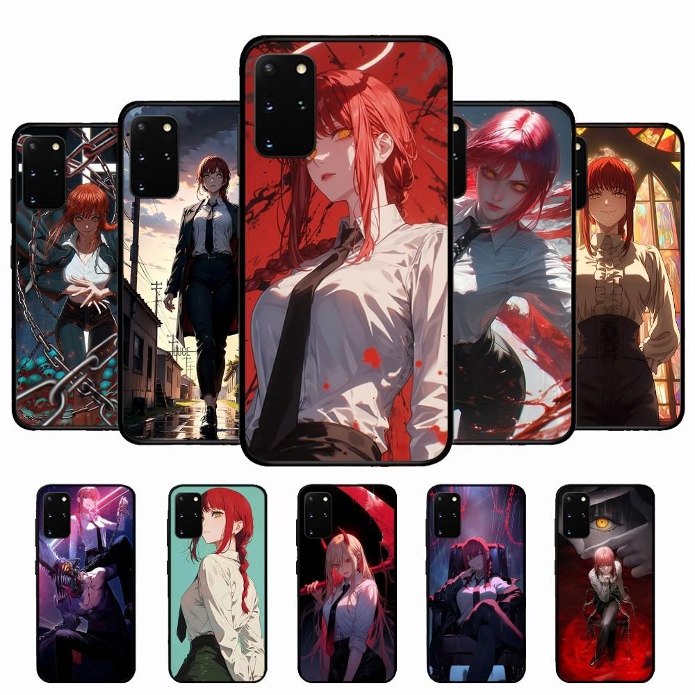 Чехол для телефона Chainsaw Man Makima Силиконовый PC+TPU Для Samsung S10 20 30 22 23 24 Plus Lite Ultra Чехол
