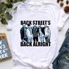 Летние футболки Backstreet Boys Рок-группа Короткий рукав Рок Женские Уличный тренд Поп Повседневные Харадзюку Графические Женские футболки