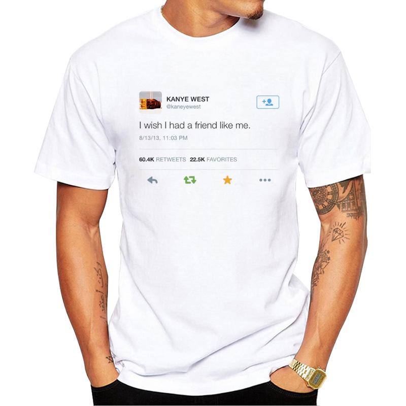 Kanye Classic stateUnisext Streetwear Rapper Funny hip hop TShirt Im own best friend tshirt homme