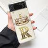Чехол для телефона с буквой '26' и бриллиантовой короной для Samsung Z Flip 3 4 5 6 fold, Высокопрочный ПК, Прозрачный чехол для Galaxy Z Flip 3 5 6