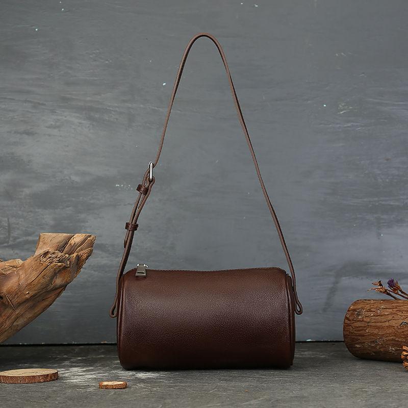 Genuine Leather Shoulder Bags for Women Vintage Pillow Bag Casual Fashion Crossbody Bag Purse GZW